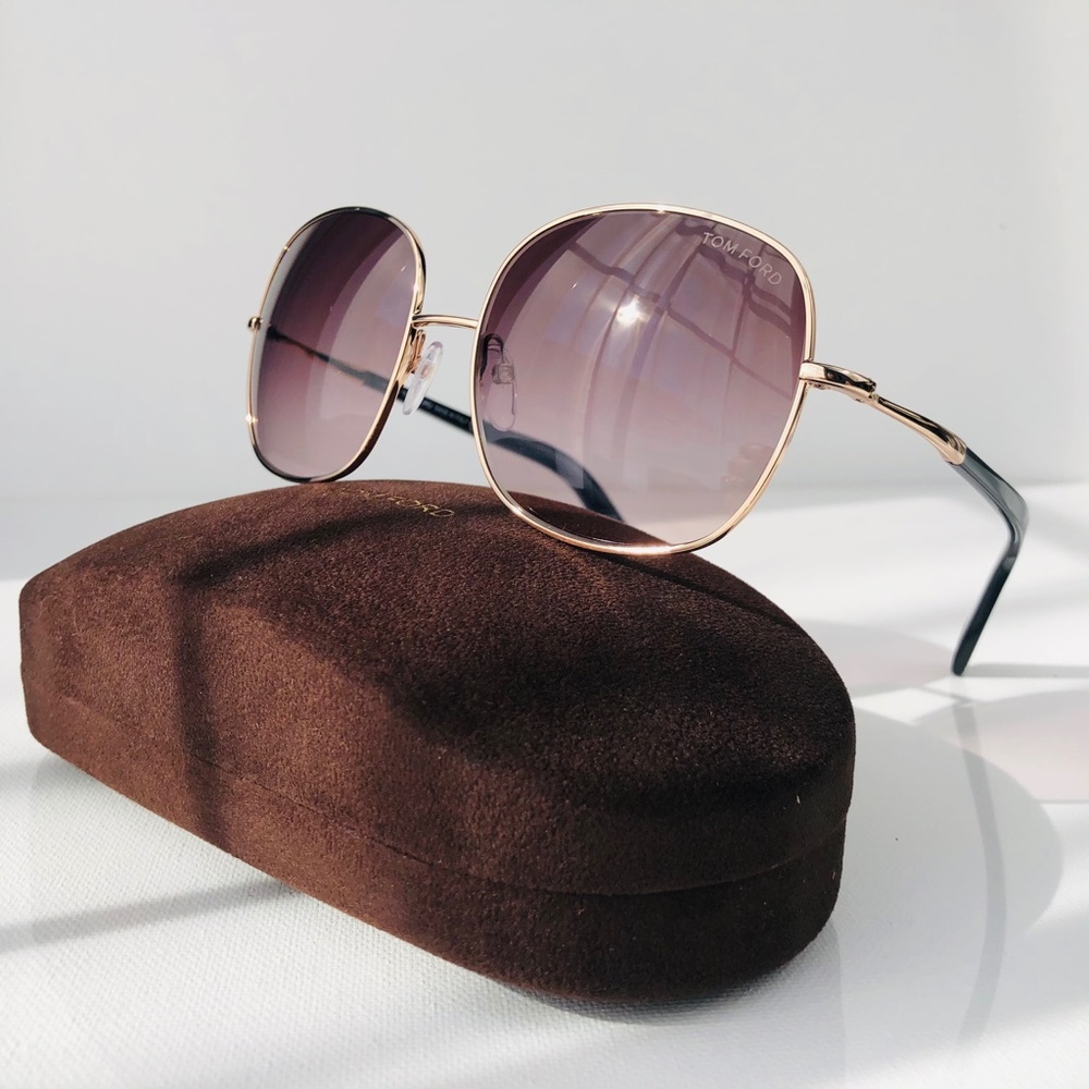 New TOM FORD Georgina Rounded Square Sunglasses - Picture 3 of 16